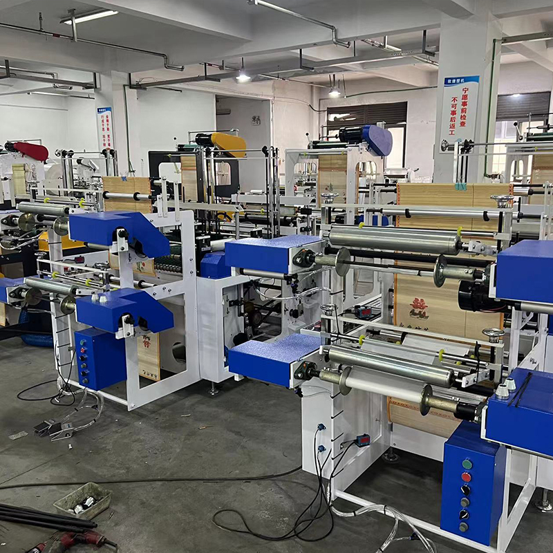 Double Lines Core And Coreless Roll To Roll Bag Making Machine 