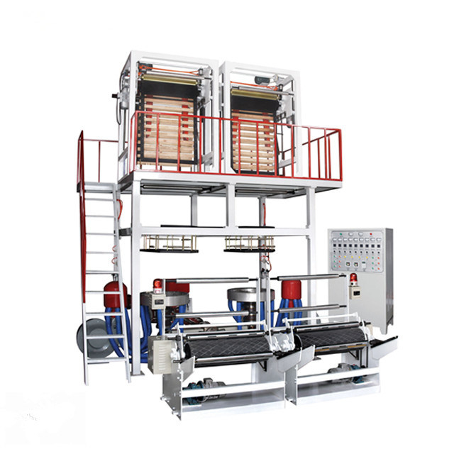 Single Screw And Double Die Head plastic HDPE LDPE Film Blowing Machine 