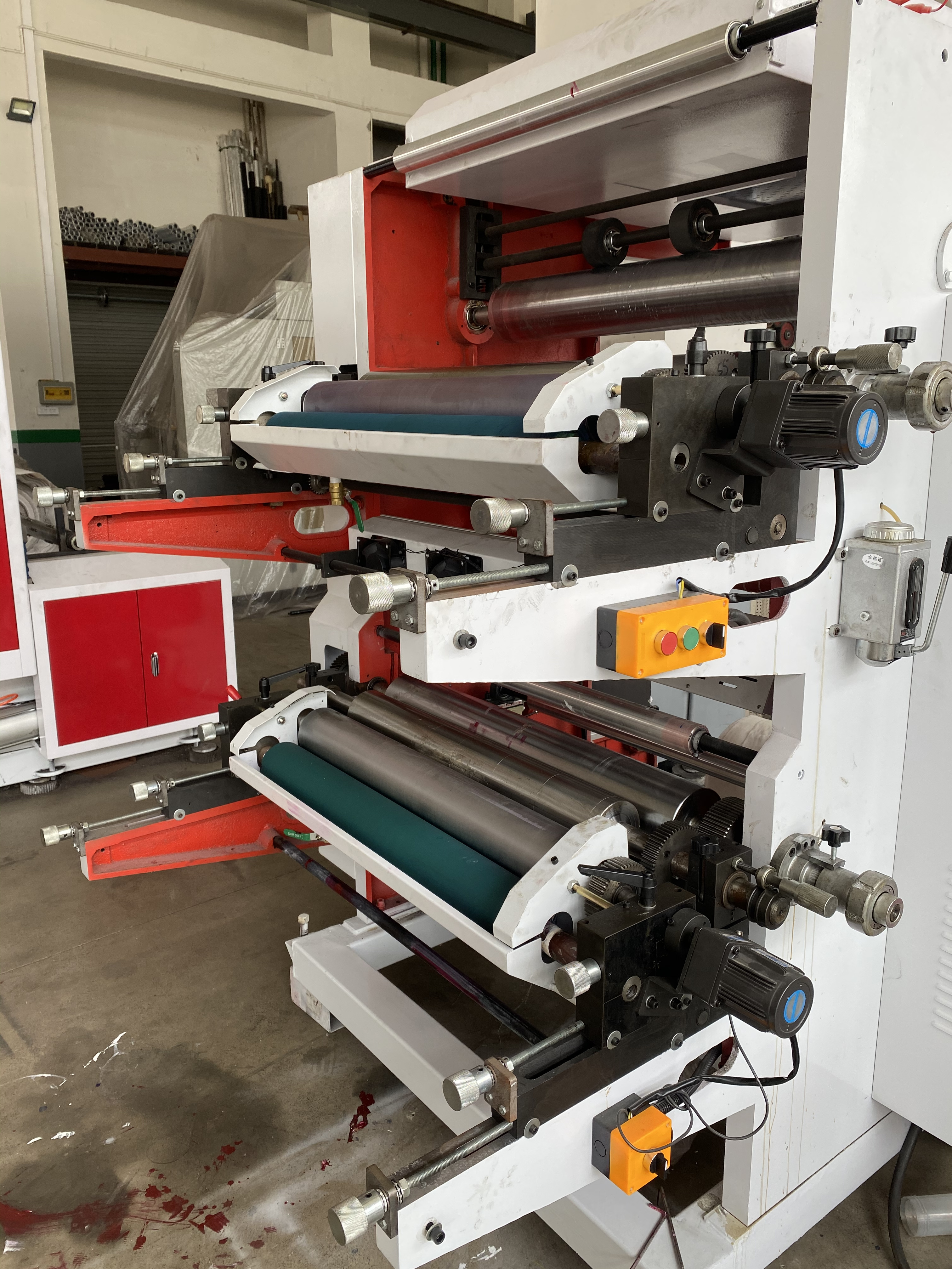 2 Color Plastic Film Paper Nonwoven Flexo Printing Machine 