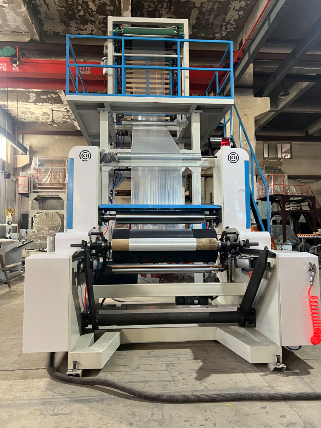 High Speed Single Layer PE Plastic Nylon blown film Machine 