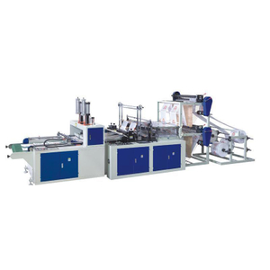 4 Lines heat sealing and cold cutting bag making machine with auto puncher 