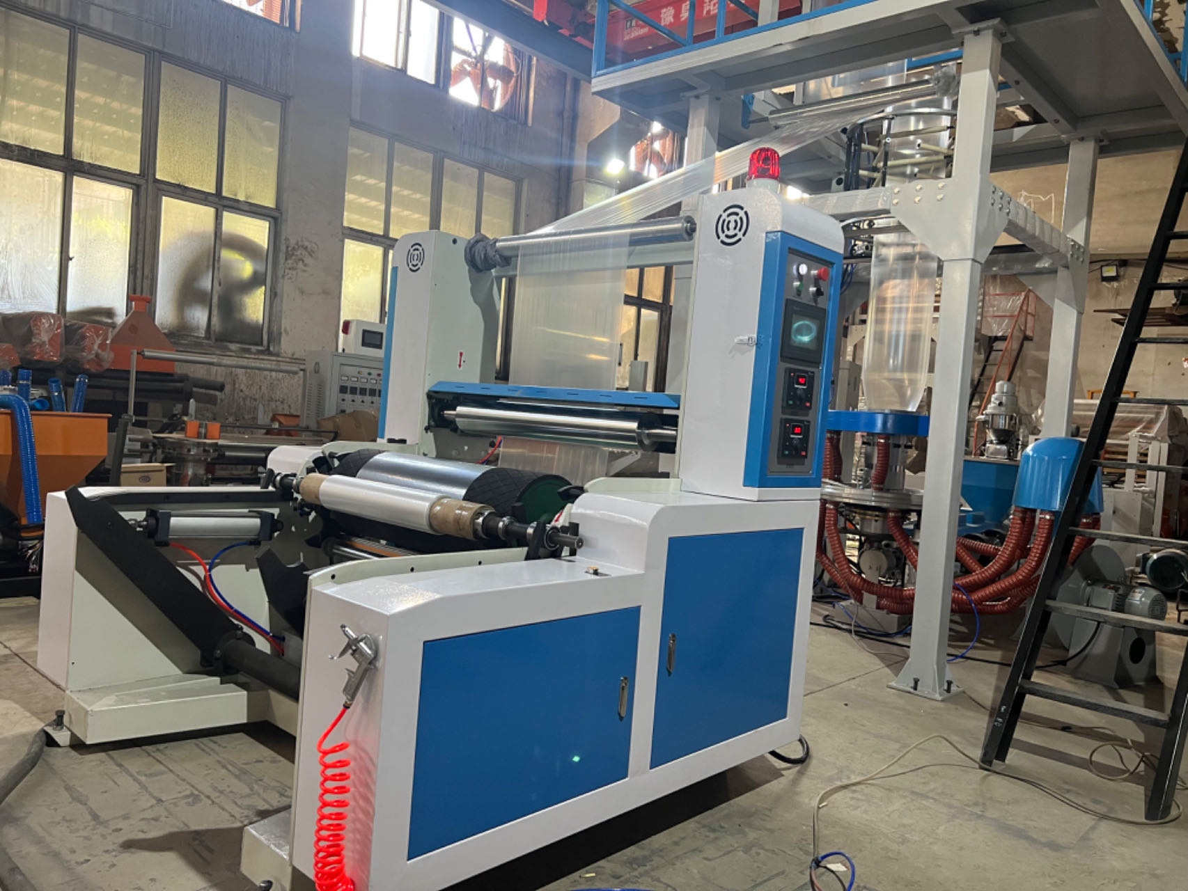 High Speed Single Layer PE Plastic Nylon blown film Machine 