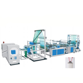 Ribbon-Through rolling drawstring bag garbage plastic bag making machine