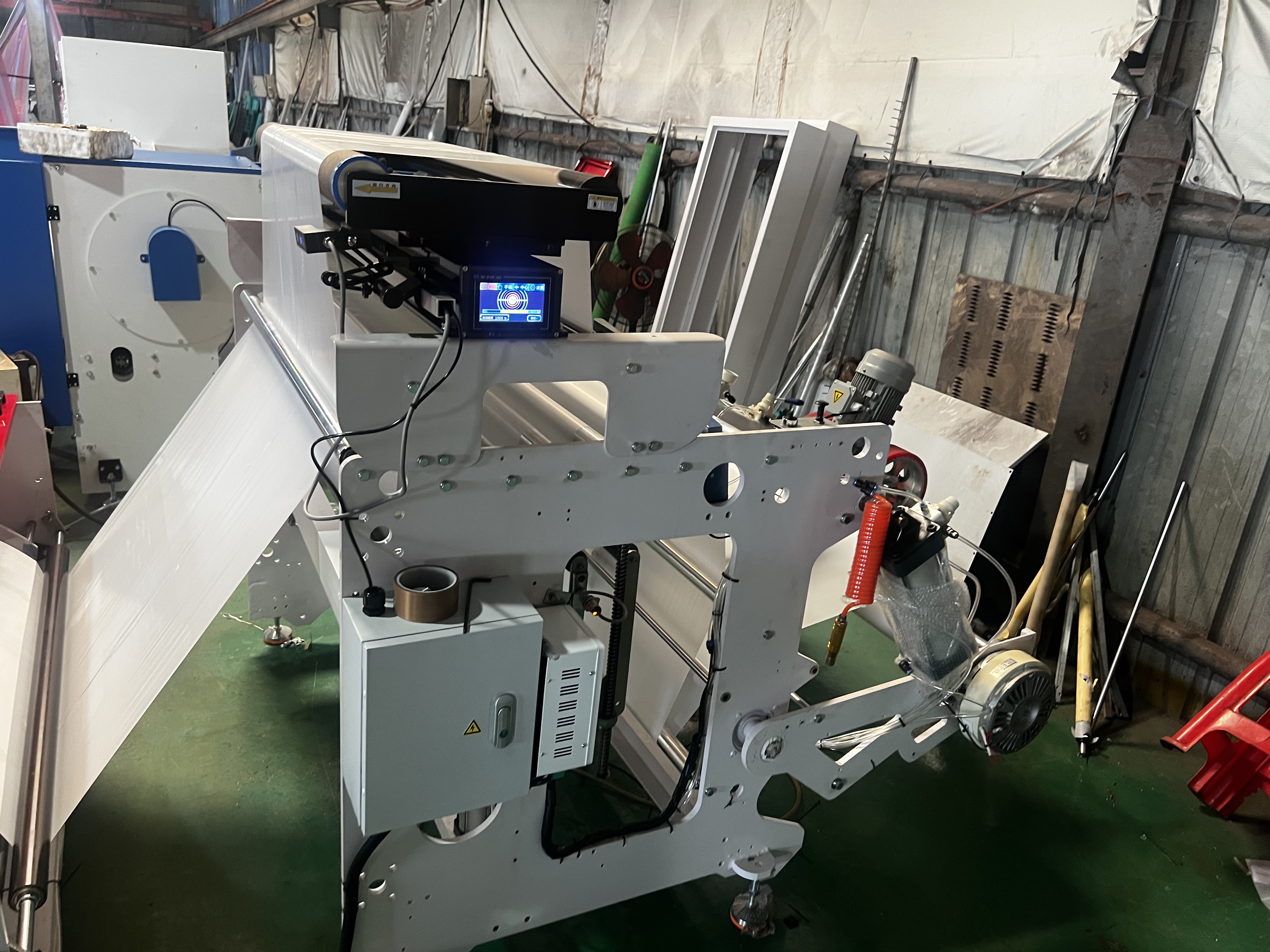  Two Lines Fully Automatic Plastic PE T-shirt Bag Making Machine for 1 Jumbo Film 